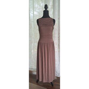High Necked Fitted Maxi Dress